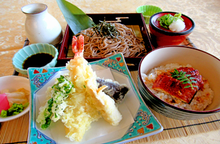 天ざるとミニ鰻丼